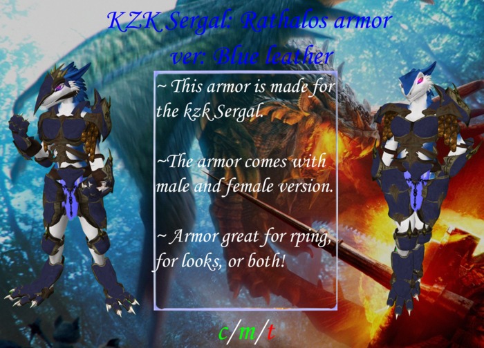 Sergal Rathalos: Blue leather