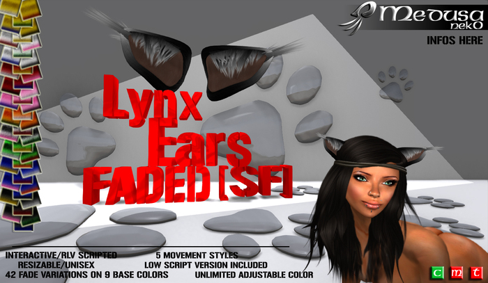 MN ~ Lynx Right Ear SF FADED [DEMO] - Wear Me