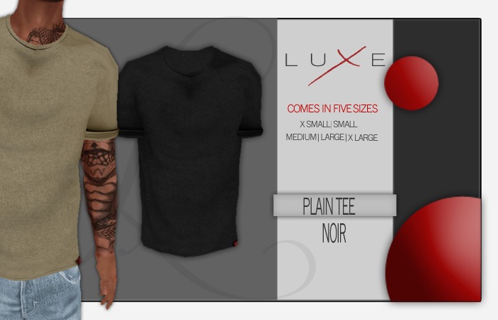 -LUXE- Plain Tee - Noir