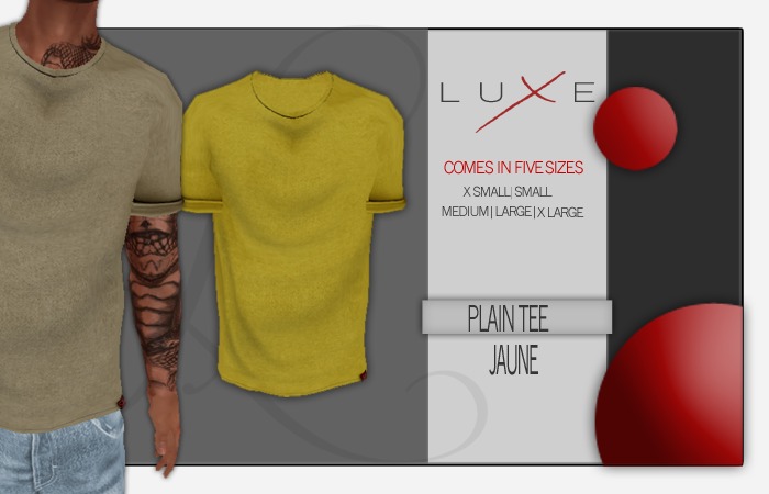 -LUXE- Plain Tee - Jaune