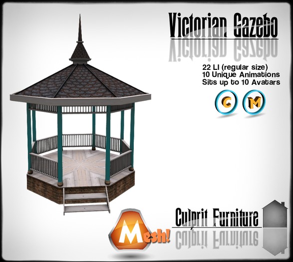 Culprit Victorian Gazebo Neva  (MESH) Box
