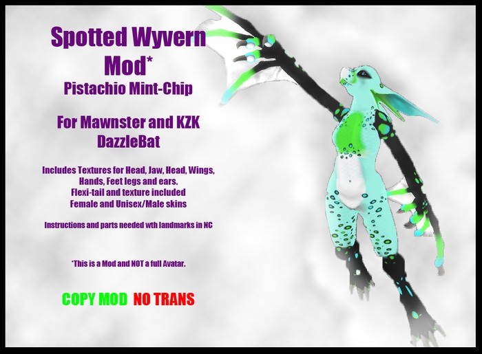 Second Life Marketplace Wyvern Mod Pistachio Mint Chip