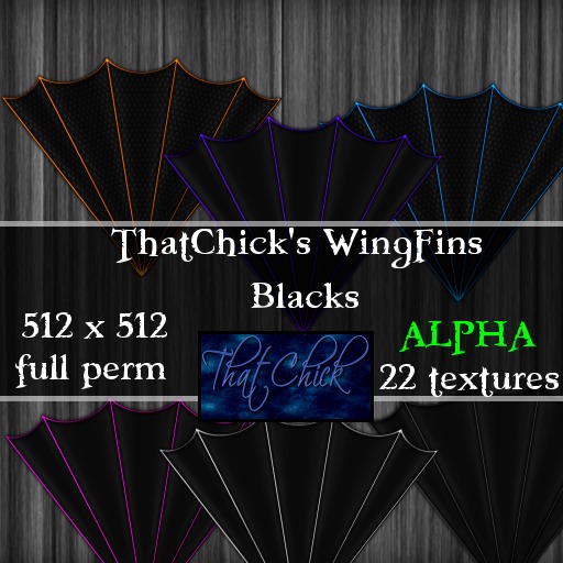 ThatChick's WingFins - Blacks
