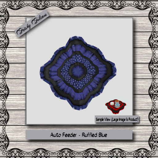 Ruffled Auto Food Mat - Blue