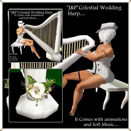 *J&P*Celestial Wedding harp----Box