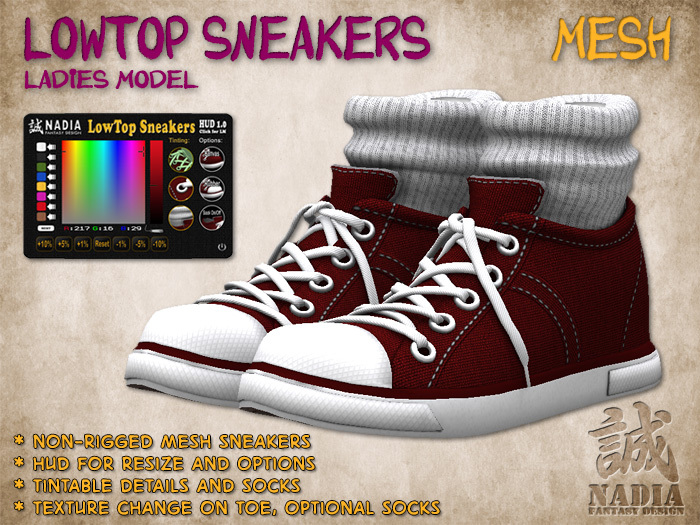 ~Nadia~ LowTop Sneakers  Ladies Black