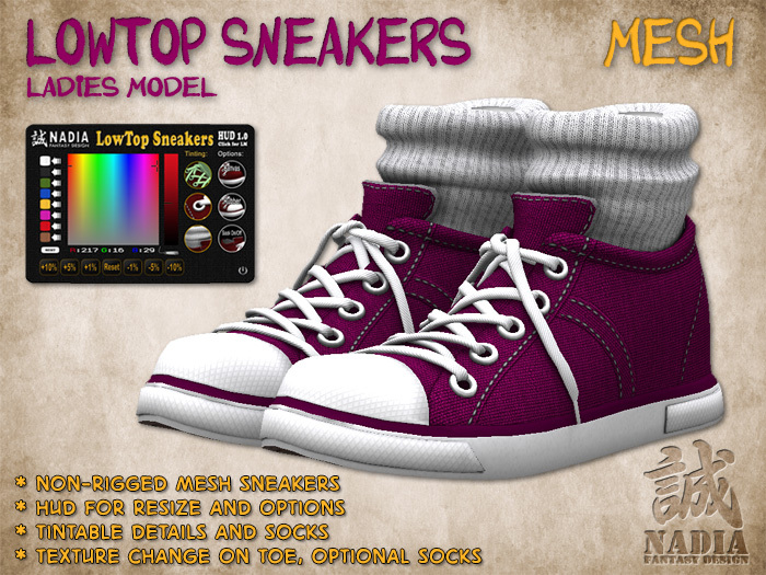 ~Nadia~ LowTop Sneakers  Ladies Black