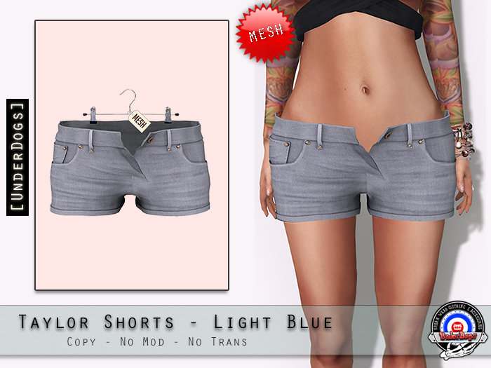 [UD] - Taylor Shorts - Light Blue - Mesh (Bag)