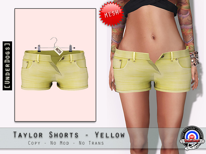 [UD] - Taylor Shorts - Yellow - Mesh (Bag)