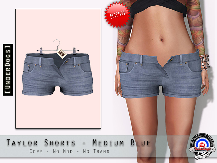 [UD] - Taylor Shorts - Medium Blue - Mesh (Bag)