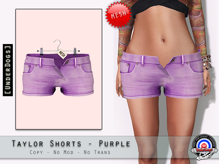 [UD] - Taylor Shorts - Purple- Mesh (Bag)