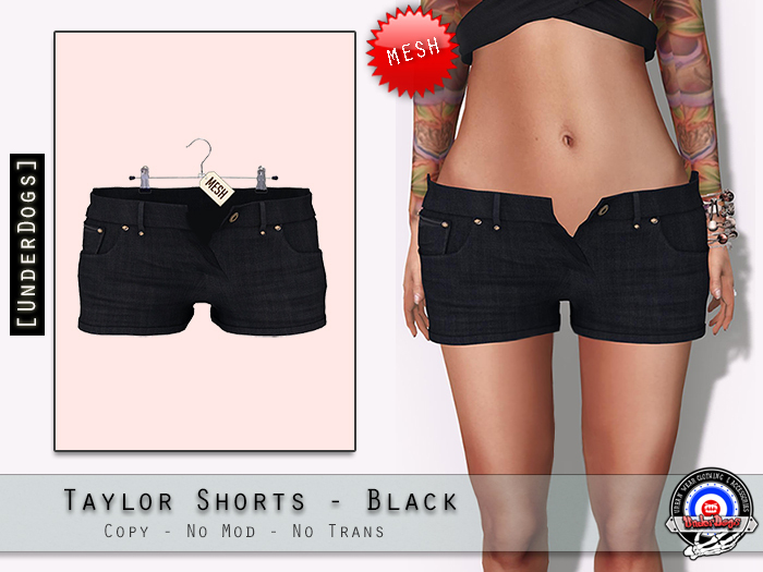 [UD] - Taylor Shorts - Black - Mesh (Bag)