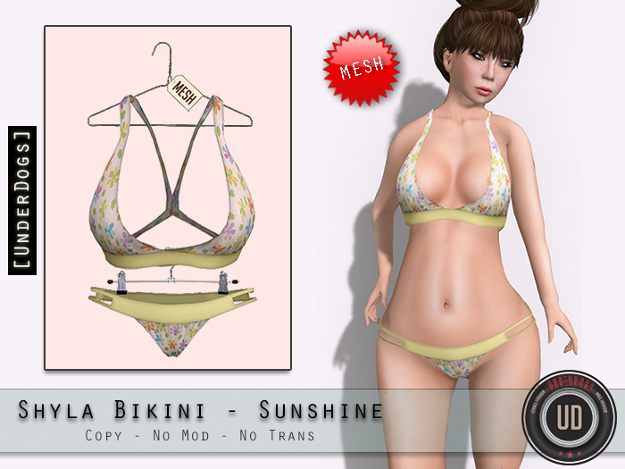 [UnderDogs] - Shyla Bikini - Sunshine - Mesh 
