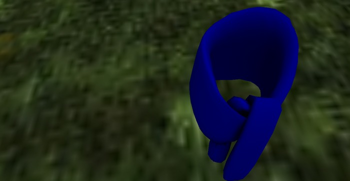 blue scarf