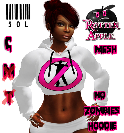 ..::Rotten Apple::...  No Zombies Hoodie