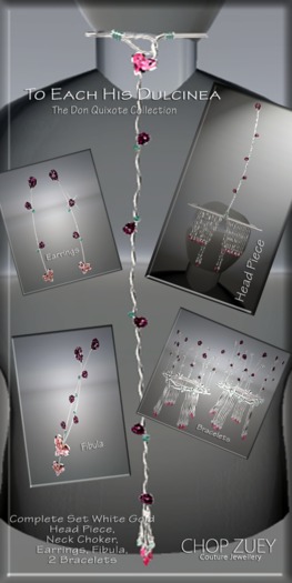 To Each His Dulcinea WhtGld Set by Chop Zuey Couture Jewellery