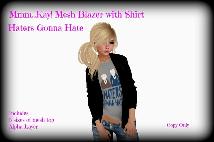Mmm...Kay! Mesh Blazer with Shirt - Haters