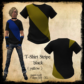 ::Chaly's:: T-Shirt black Stripe yellow