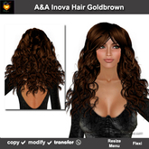 A&A Inova Hair Goldbrown (Special Color). Long curly womens hairstyle. Promo PRICE!