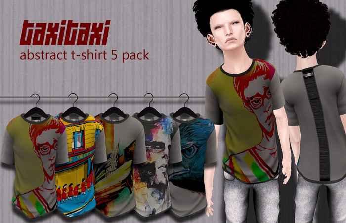 [TAXI TAXI] ABSTRACT T - 5 PACK - MESH