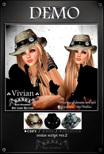 **BABEL**Vivian  Bison Hat  Hair DEMO