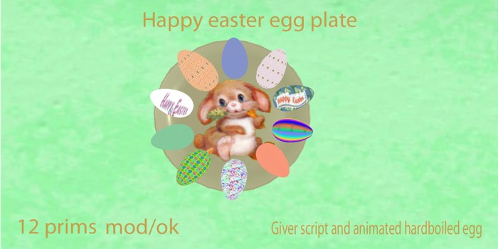 happy easter egg plate