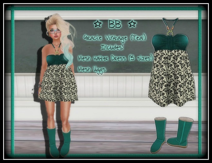 ~*BB*~ Gracie Vintage (Teal)
