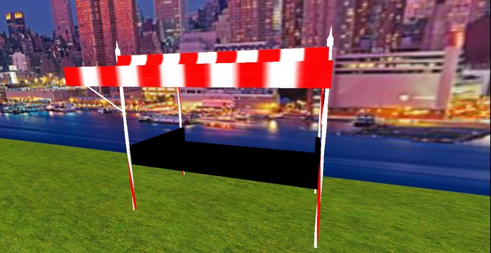 Market stall  Low prims  mod copy Red / White
