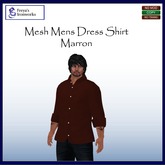 Mesh Men's Dress Shirt - Maroon