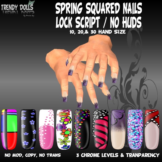 *:: TD::* Spring Nails Squared