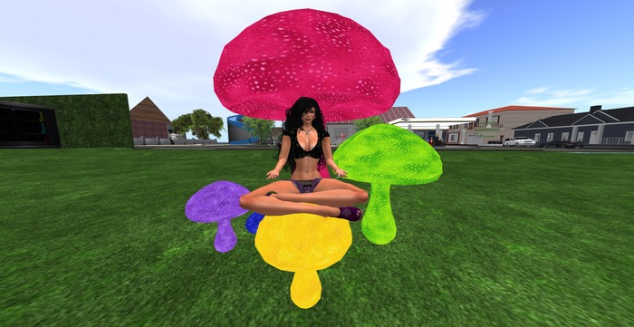 Mushrooms w/sit poses 10 prim
