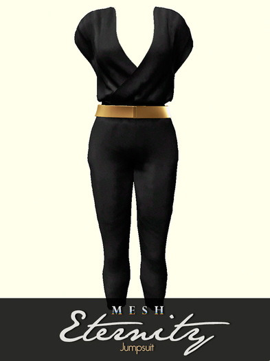 ..::Eternity::.. Mesh Jumpsuit - Black