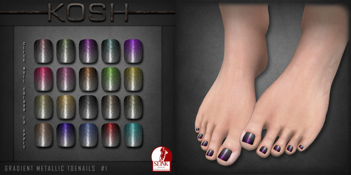 KOSH - Slink Applier GRADIENT METALLIC TOENAILS #1