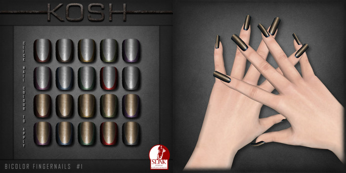 KOSH - Slink Applier BICOLOR FINGERNAILS #1