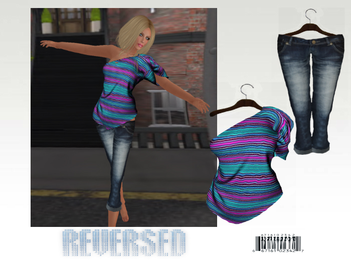 REVERSED Hot In The City Blue-Pink