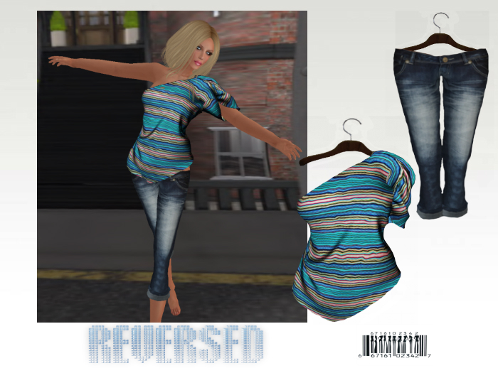 REVERSED Hot In The City Light Blue
