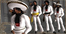 1150 Zed Sensations*.Julio Flamenco men white outfit black