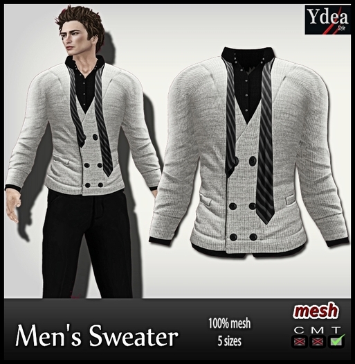 *Ydea* Men's Sweater white