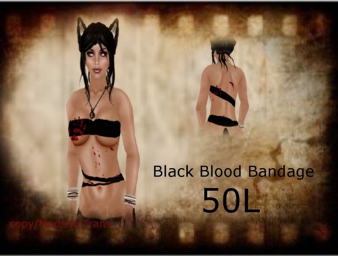 Black Blood Bandage Top