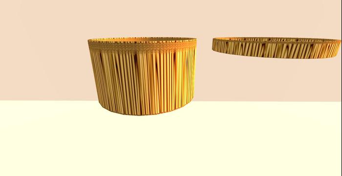 Gold Pleated Round Curtain Rises(copy,mod)
