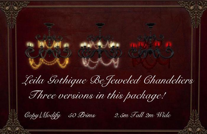Leila Gothique BeJeweled Chandeliers Package