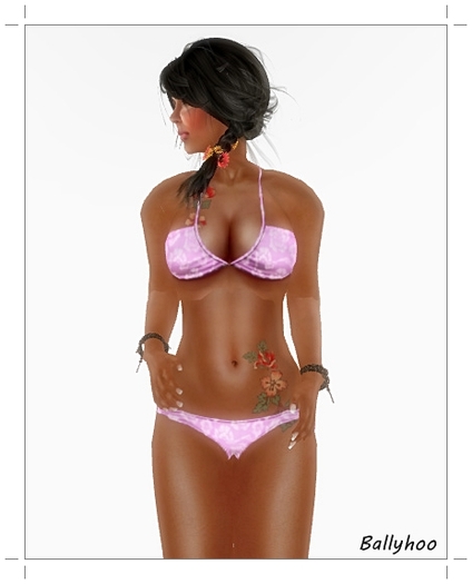 Bikini sweet pink flower