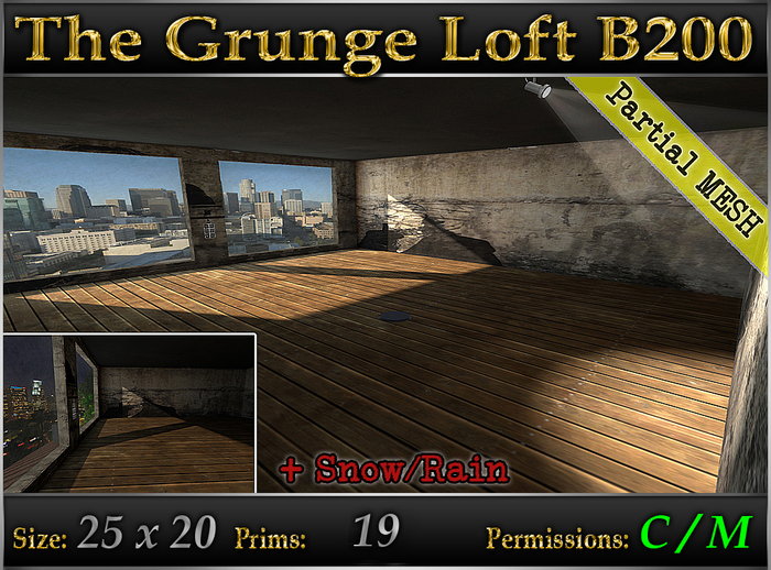 The Grunge Loft B200 - Urban Skybox - Partial Mesh