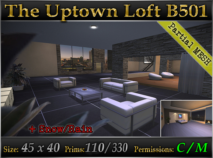 The Uptown Loft B501 *Fully Furnished* Luxurious Loft Apartment Skybox