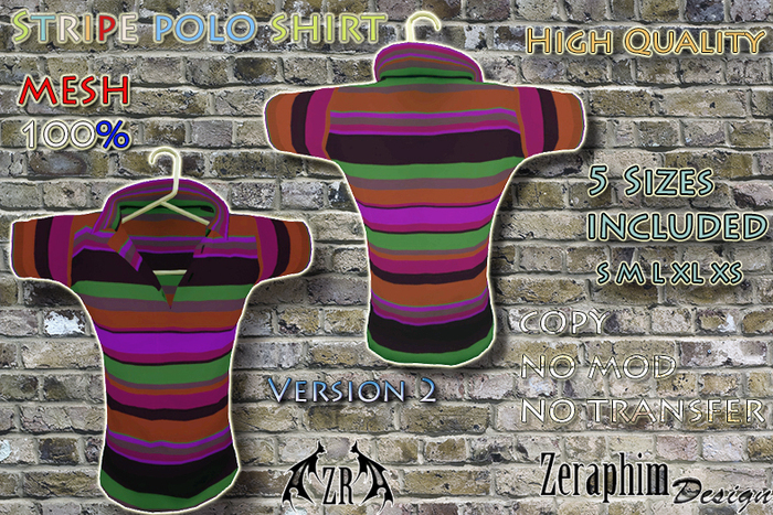 .[ZR] STRIPE v2 POLO SHIRT MEN MESH 100%