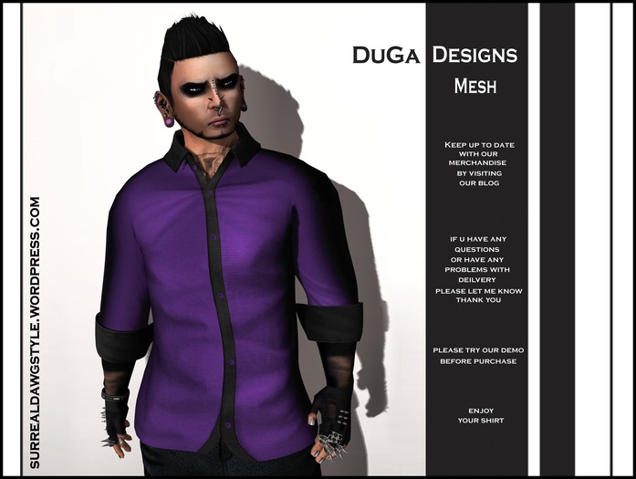 DuGa Designs Mesh Long Sleeve Shirt Blue Teal