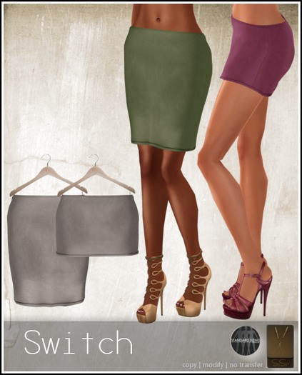 SYSY's Mesh Switch skirts MINI&PENCIL 2 in 1 -lightgrey