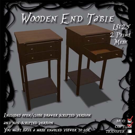 Wooden End Table