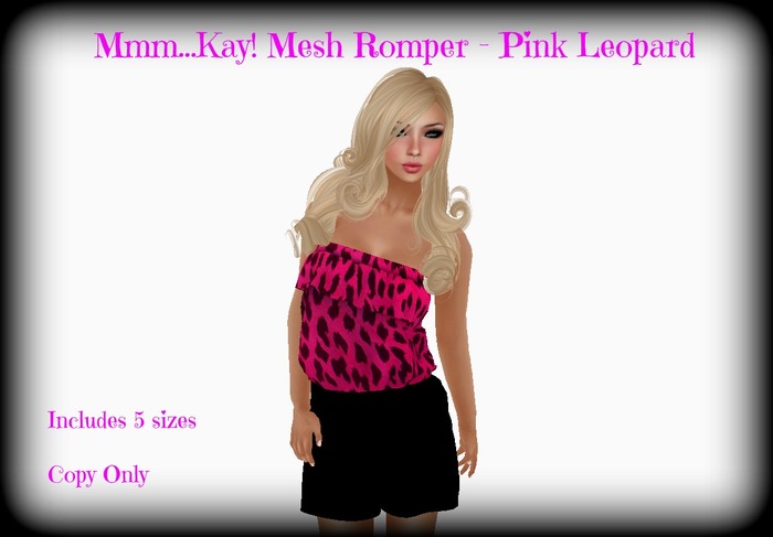 Mmm...Kay! Mesh Romper - Pink Leopard
