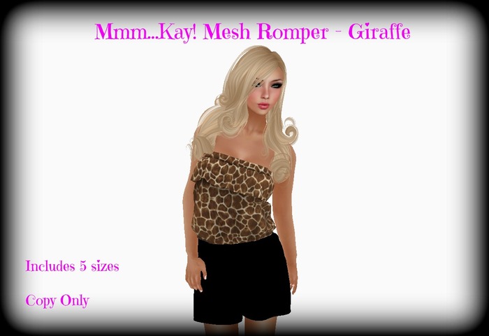 Mmm...Kay! Mesh Romper - Giraffe